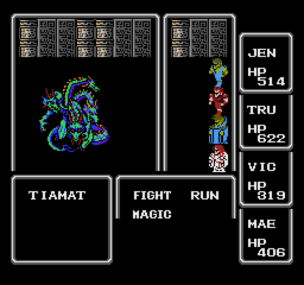 Tiamat appears in the Sky Castle